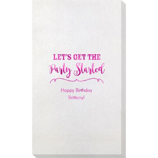 Let's Get the Party Started Bamboo Luxe Guest Towels